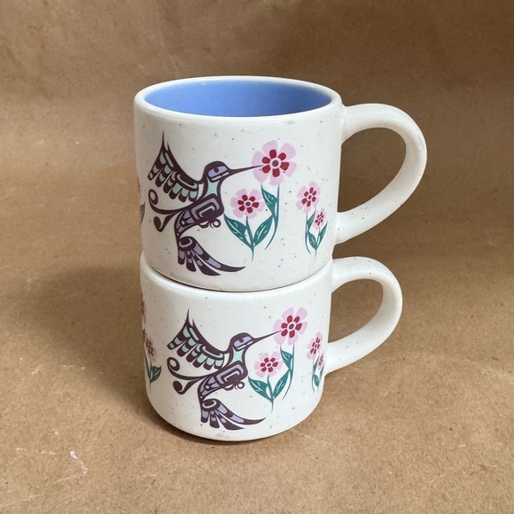 Native Northwest Set of Two 3oz Espresso Mugs - Hummingbird by Francis Dick - Picture 3 of 6